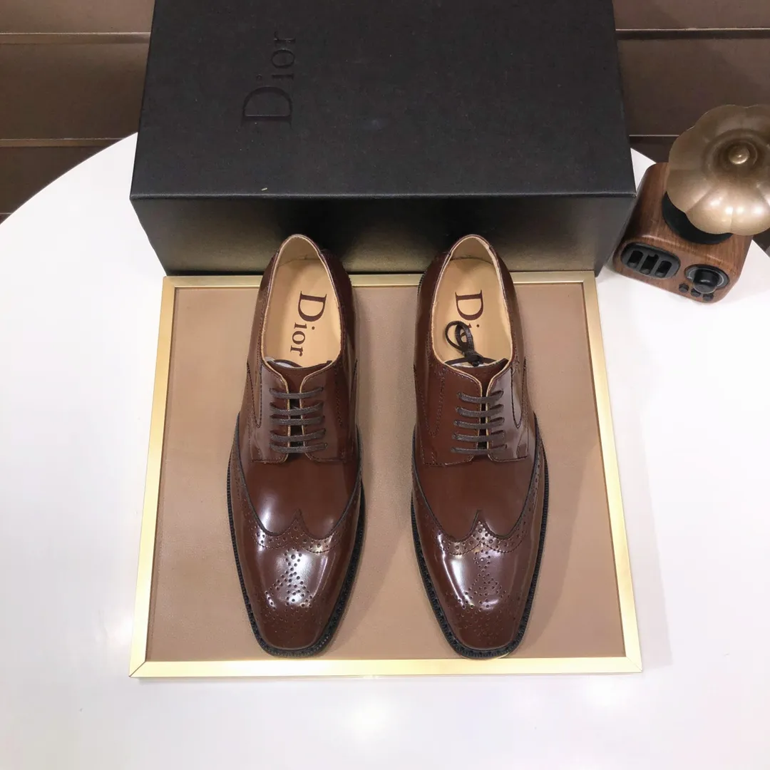 Men's shoes 💰640💰[Dior] (water-dyed cowhide lining) Dior original 1:1 high quality factory, imported original materials, imported version of raw cowhide, water-dyed cowhide lining, original TPU outsole, code number: 38-44